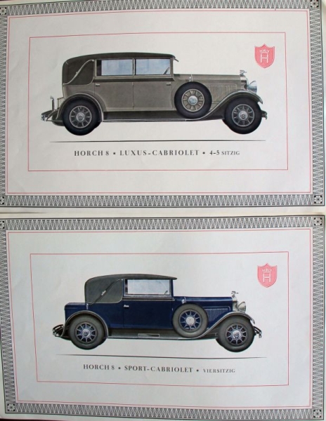 Horch 8 Modelprogram 1930 Carbrochure-Map (3827)